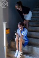 四十六、上门私拍---学生玩手机被老师抓到了，然后带去酒店好好教育一番2