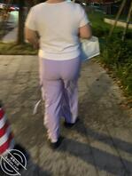 下班路上遇到坦克妹，肥臀大的一p2