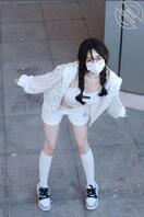 白色吊带小腿袜0