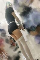 小漫展跟拍白丝coser美腿1