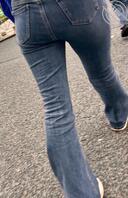 紧身牛仔的少妇，好像射屁股上1