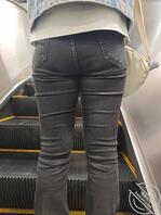 小姐姐性感黑色紧身牛仔裤2
