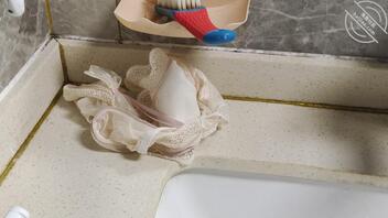 小姨的原味骚蕾丝内裤0