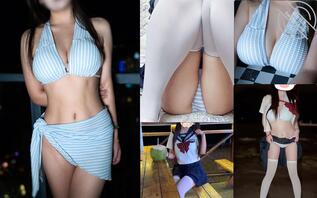 018、【原创】女儿的海边比基尼露出倩影，这一刻她像个可爱的成熟女人