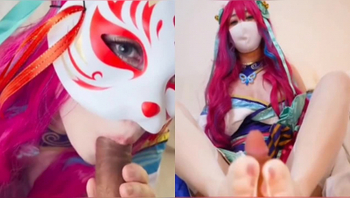 cos娘先口交完后在足交