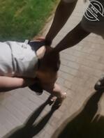 大奶小姨子约了个小奶狗,一起吃两根鸡巴,野外露出狂操2