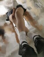 桌下偷拍裤袜女大学生1