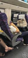 【露脸偷拍】一美女坐高铁时单当着众人用手机明目张胆的看自己被操逼的视频2
