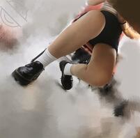 桌底偷拍骚货肉丝师范女大1