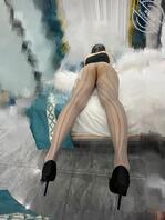 17-灰色条纹丝袜配高跟 诱惑力十足1