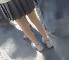 原创跟拍女大学生光腿神器2