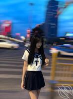 水手服+高跟 简直氛围感的神0