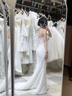 贡献我的老婆张国锋，一个大胸眼镜娘，马上要和我结婚了正在试婚纱，随意评价0