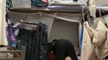 学校放假，男生跑到女生宿舍，强行爆操女同学1