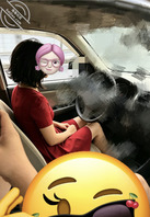 66.坐妈妈的车真是吓尿了，又能跟妈妈在外面共度一宵了。