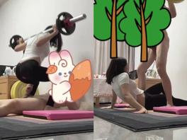 男女搭配干活不累，一个深蹲干一下