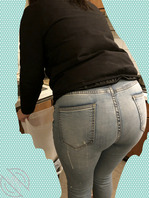 继续涂鸦我姐的牛仔裤大屁股