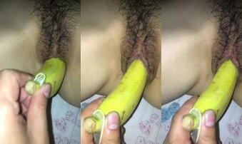 用香蕉给骚娘们止痒